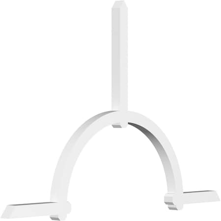 Ekena Millwork Ericson Architectural Grade PVC Gable Bracket, 108"W x 72"H x 4"D x 4"F, 16/12 Pitch GBP108X72X0404ERI00